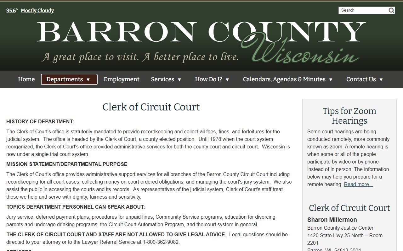 Barron County Busted Mugshots county clerk image