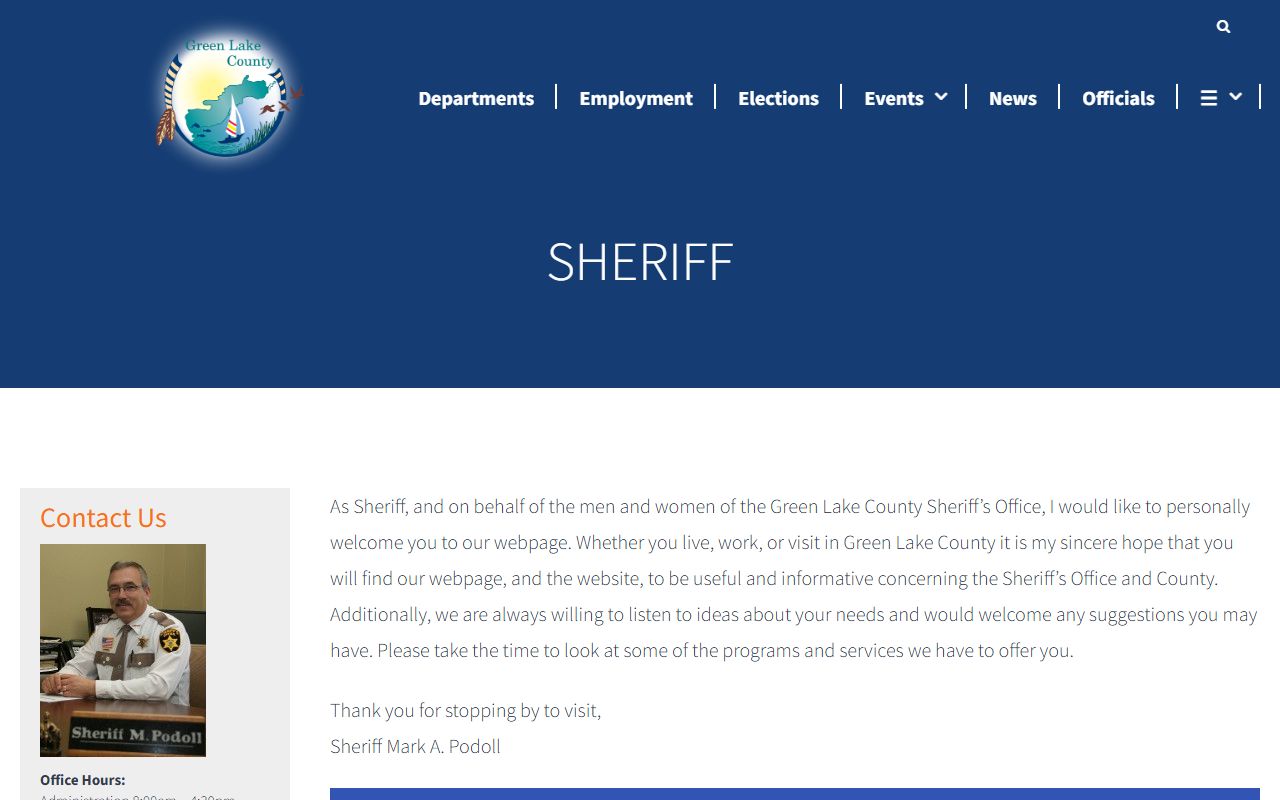 Green Lake County Busted Mugshots sheriff office