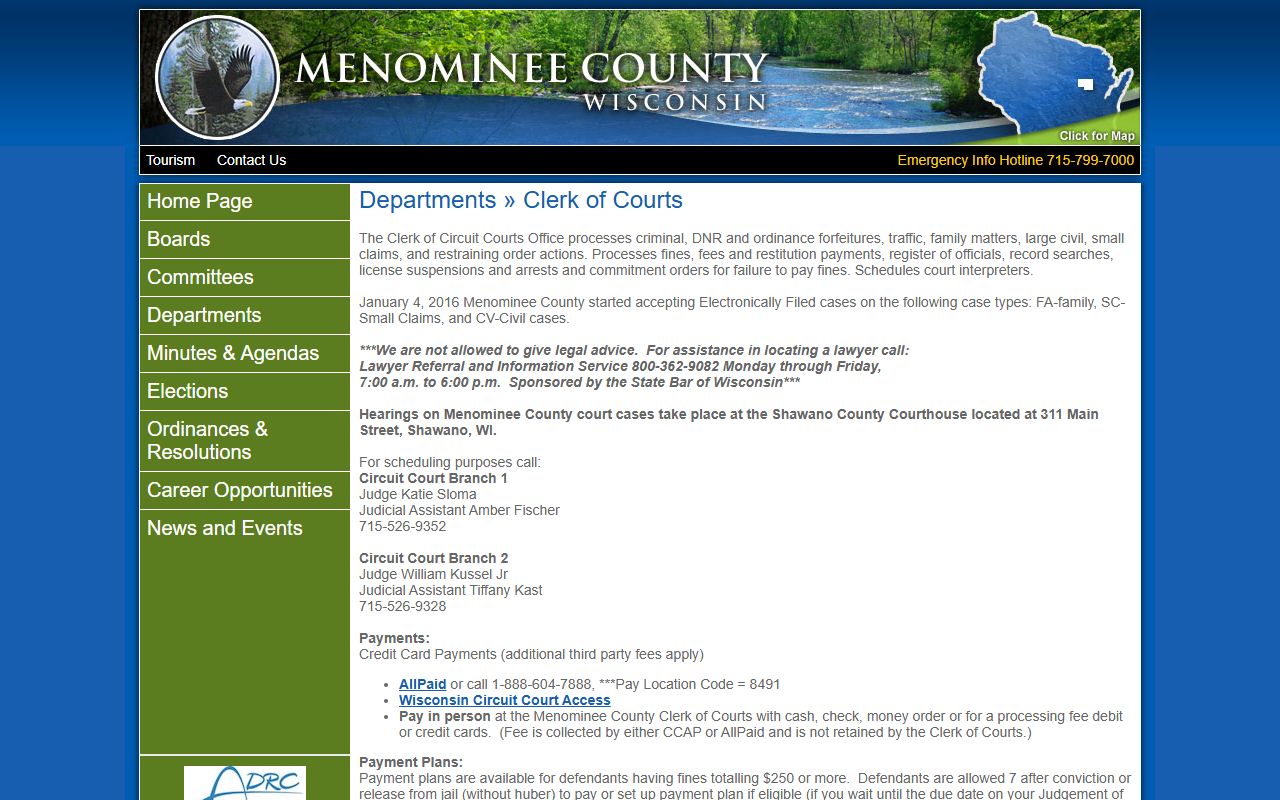 Menominee County Busted Mugshots jail image