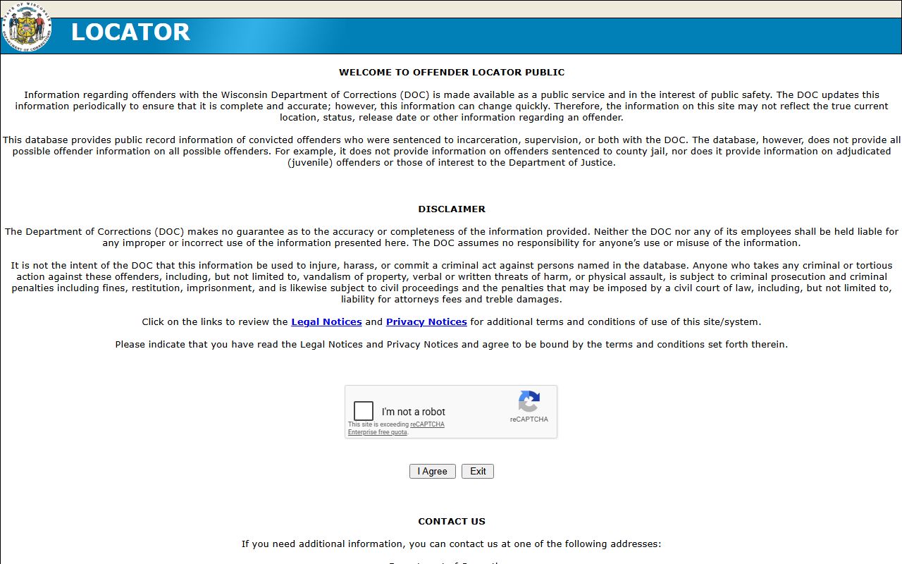 Wisconsin Busted Mugshots Wisconsin DOC Offender Locator